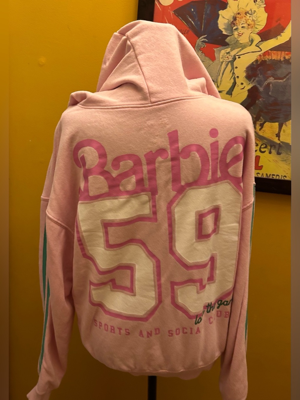 Women’s Barbie Full Zip Sporty Letterman Hoodie Size XL
